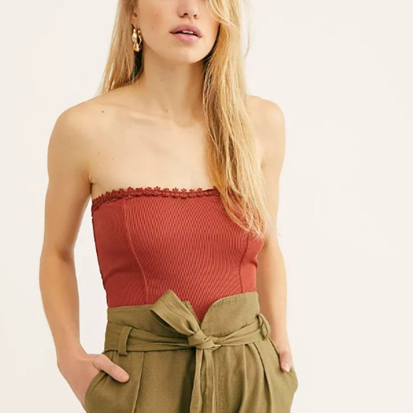 Free People Lily Rose Tube Rust Color XS! - Picture 1 of 4